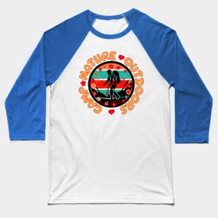 Nature outdoors camp vintage Baseball T-Shirt